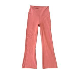 Lululemon cropped coral high waisted flare leggings size 2